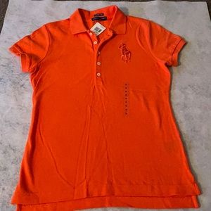 NWT orange polo collar shirt size small